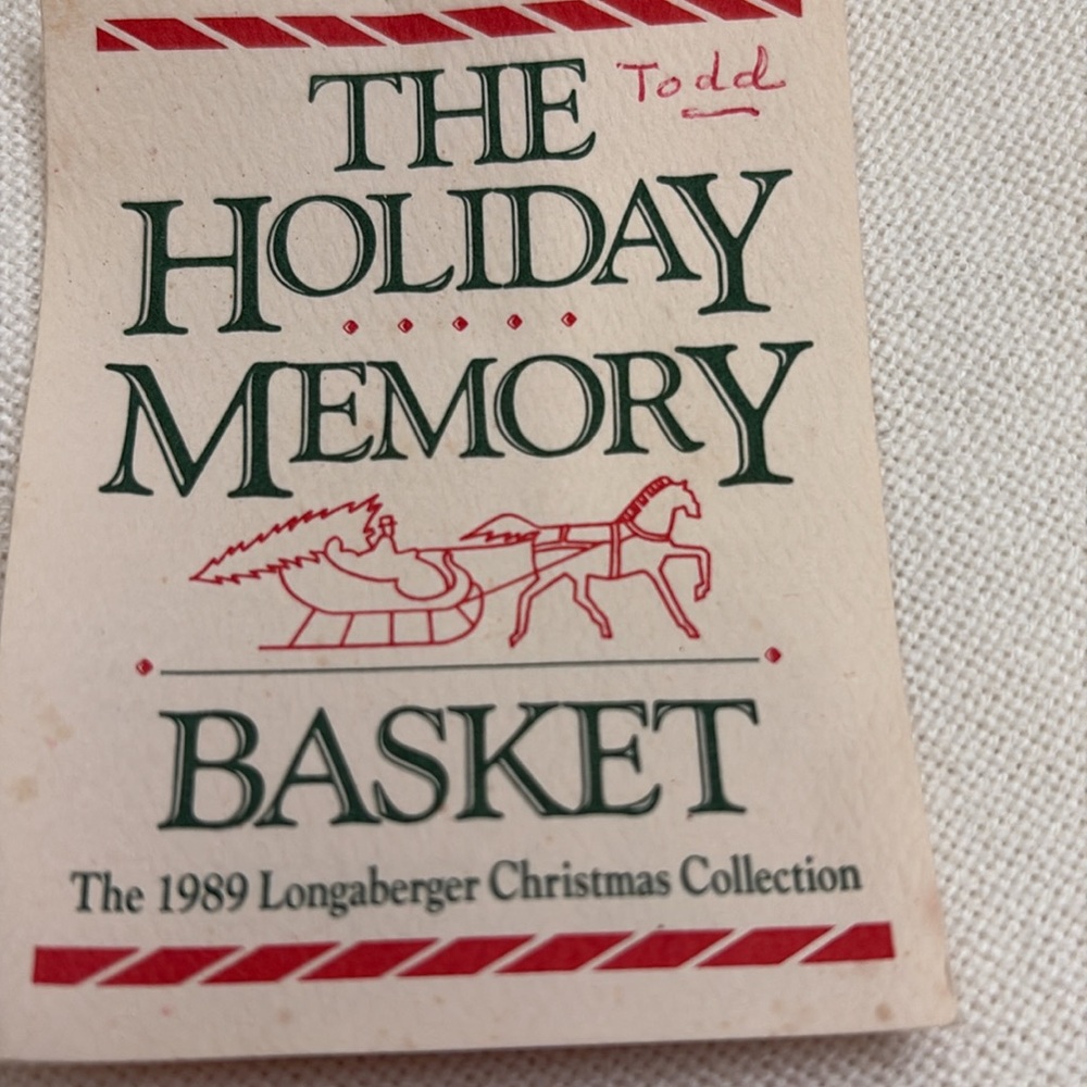 Longaberger Brown and Red Accent Basket - Picture 9 of 9